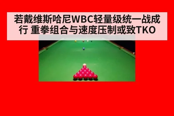 若戴维斯哈尼WBC轻量级统一战成行 重拳组合与速度压制或致TKO